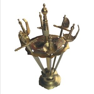 Mid Century Spanish Vintage Toledo Sword Cocktail Sticks Set of 6